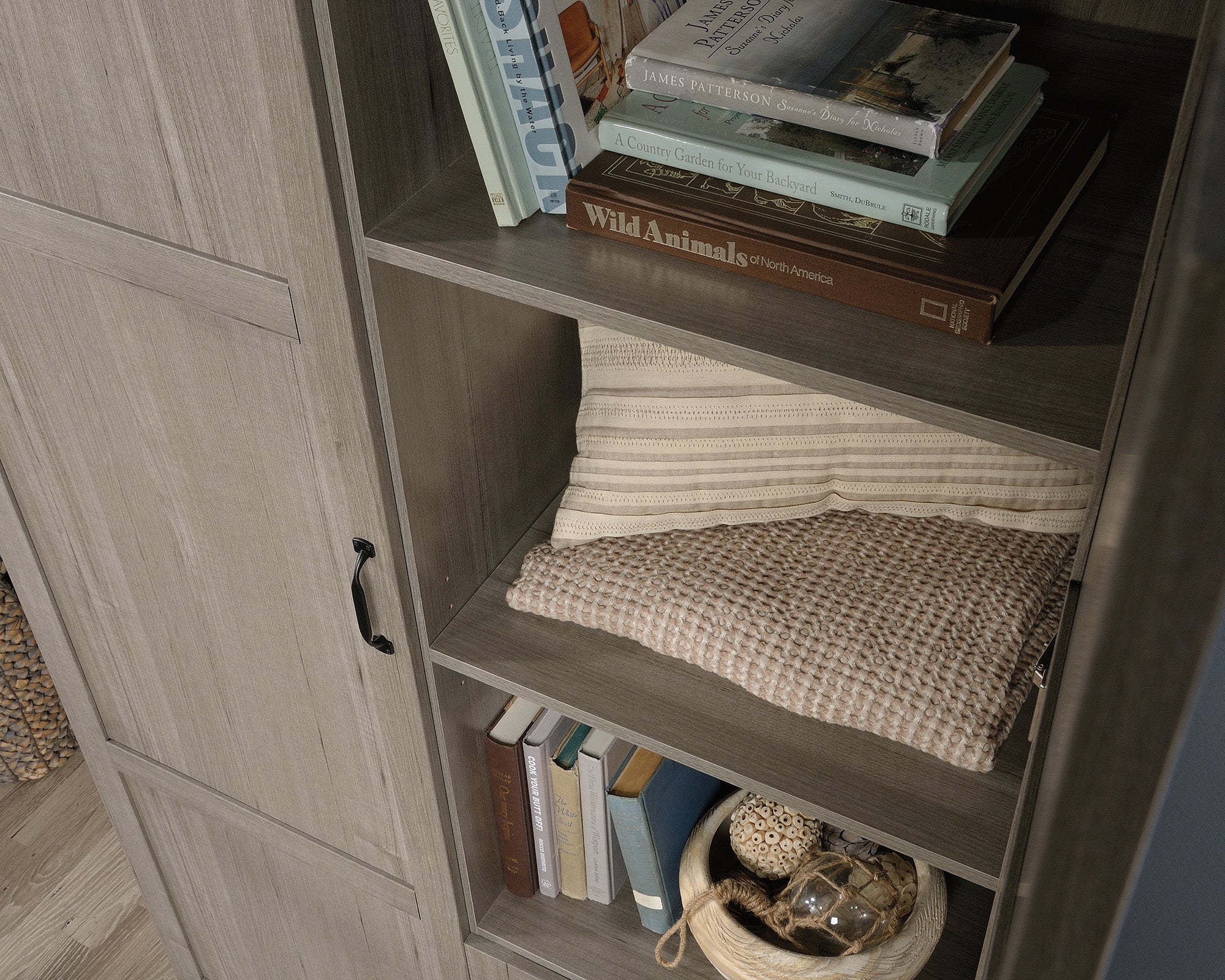 Sauder Select Wardrobe/Storage Cabinet Silver Sycamore