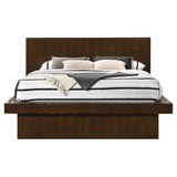 Coaster Jessica Platform Bed with Rail Seating Cappuccino Eastern King