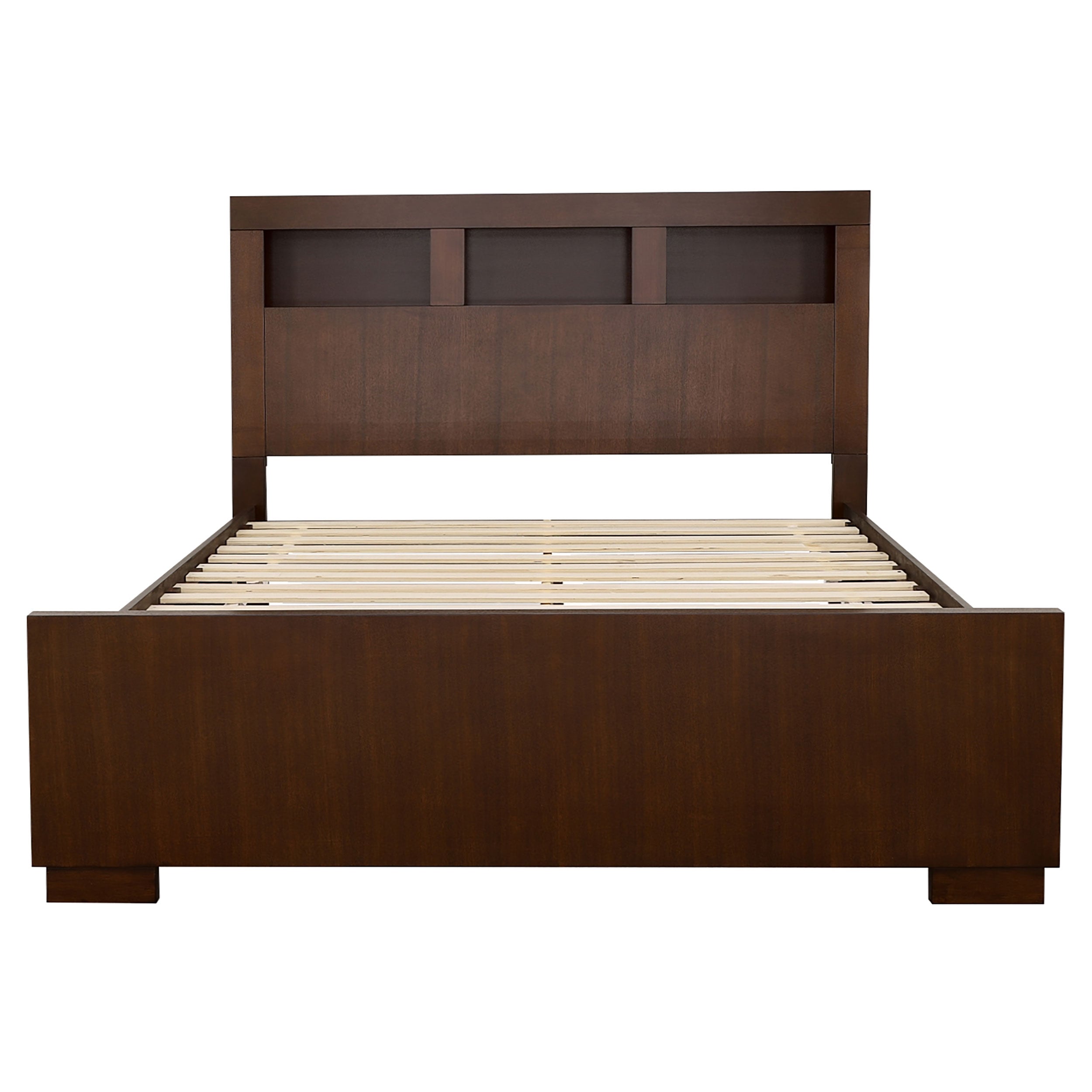 Coaster Jessica Bed with Storage Headboard Cappuccino Cal King