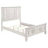 Coaster Sandy Beach Panel Bed with High Headboard Cream White Eastern King