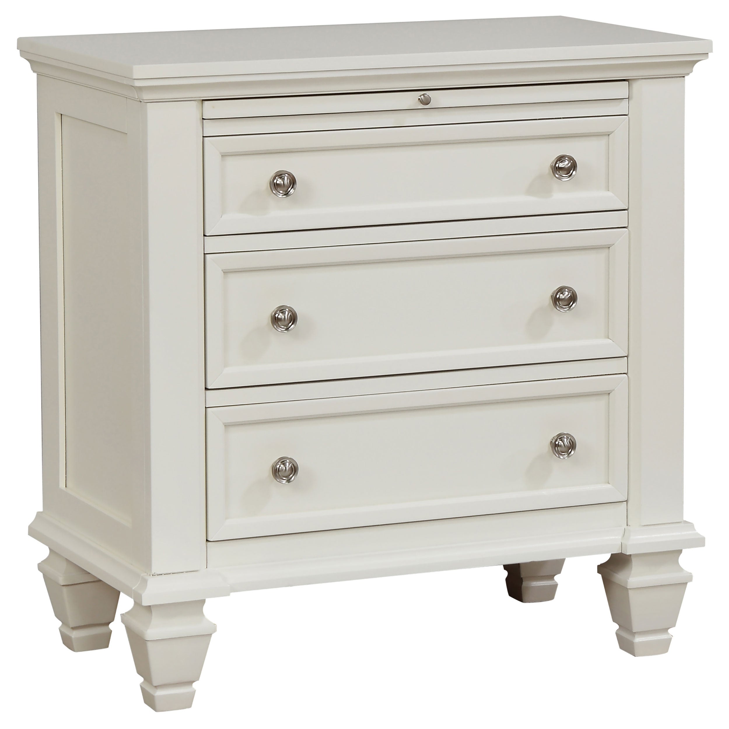 Coaster Sandy Beach 3-drawer Nightstand Cream White Default Title