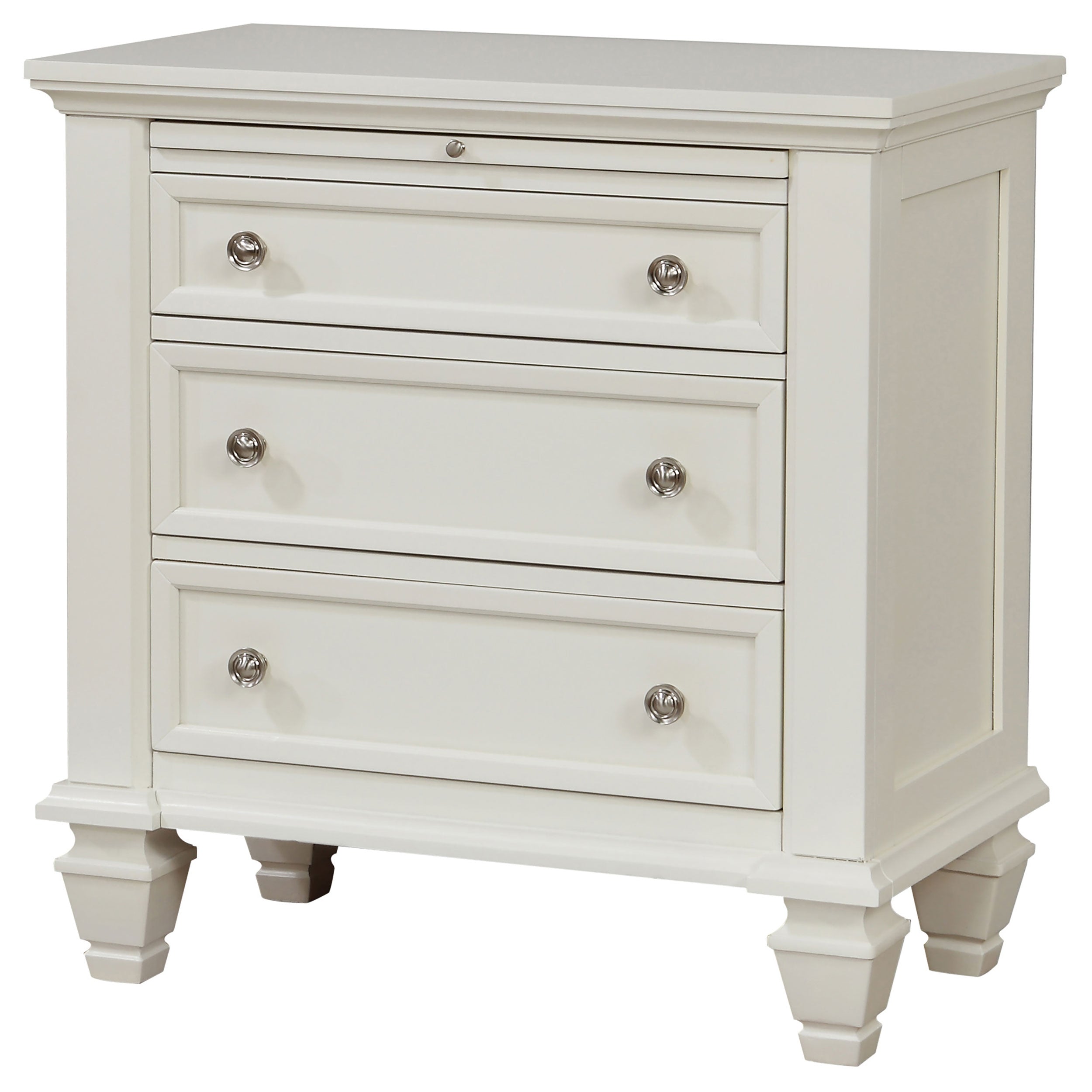 Coaster Sandy Beach 3-drawer Nightstand Cream White Default Title