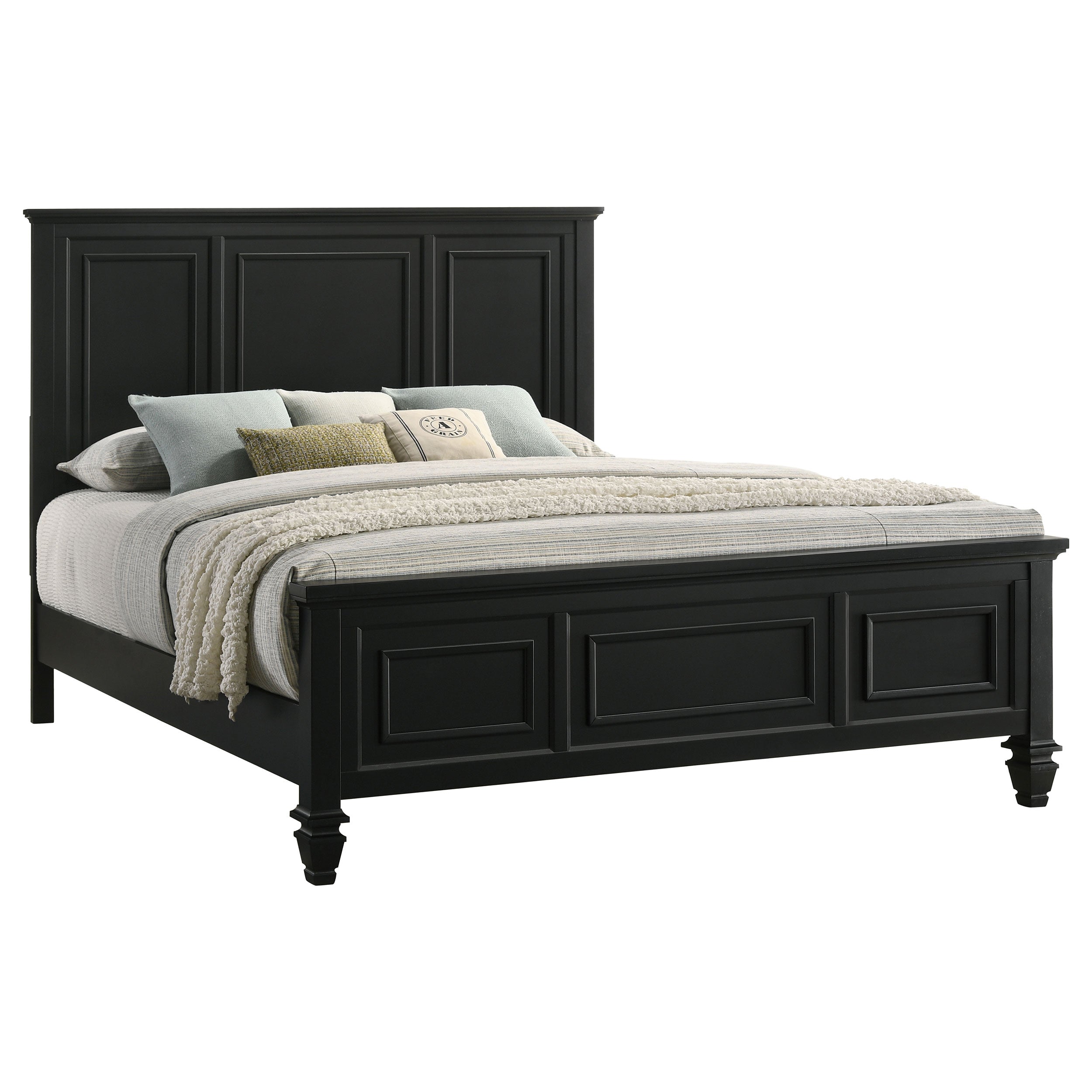 Coaster Sandy Beach Panel Bed with High Headboard Black Cal King