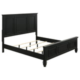 Coaster Sandy Beach Panel Bed with High Headboard Black Queen