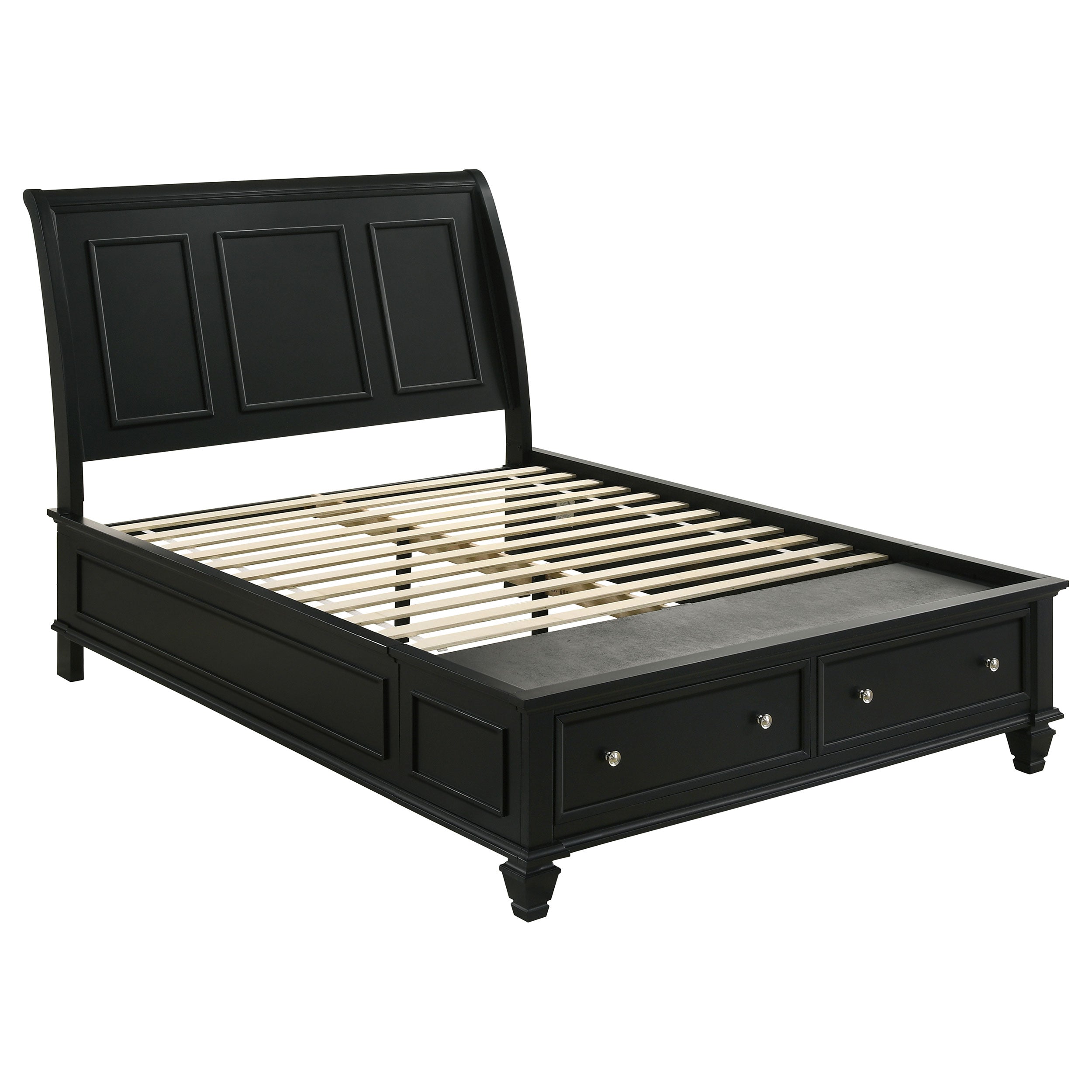 Coaster Sandy Beach Storage Sleigh Bed Black Eastern King