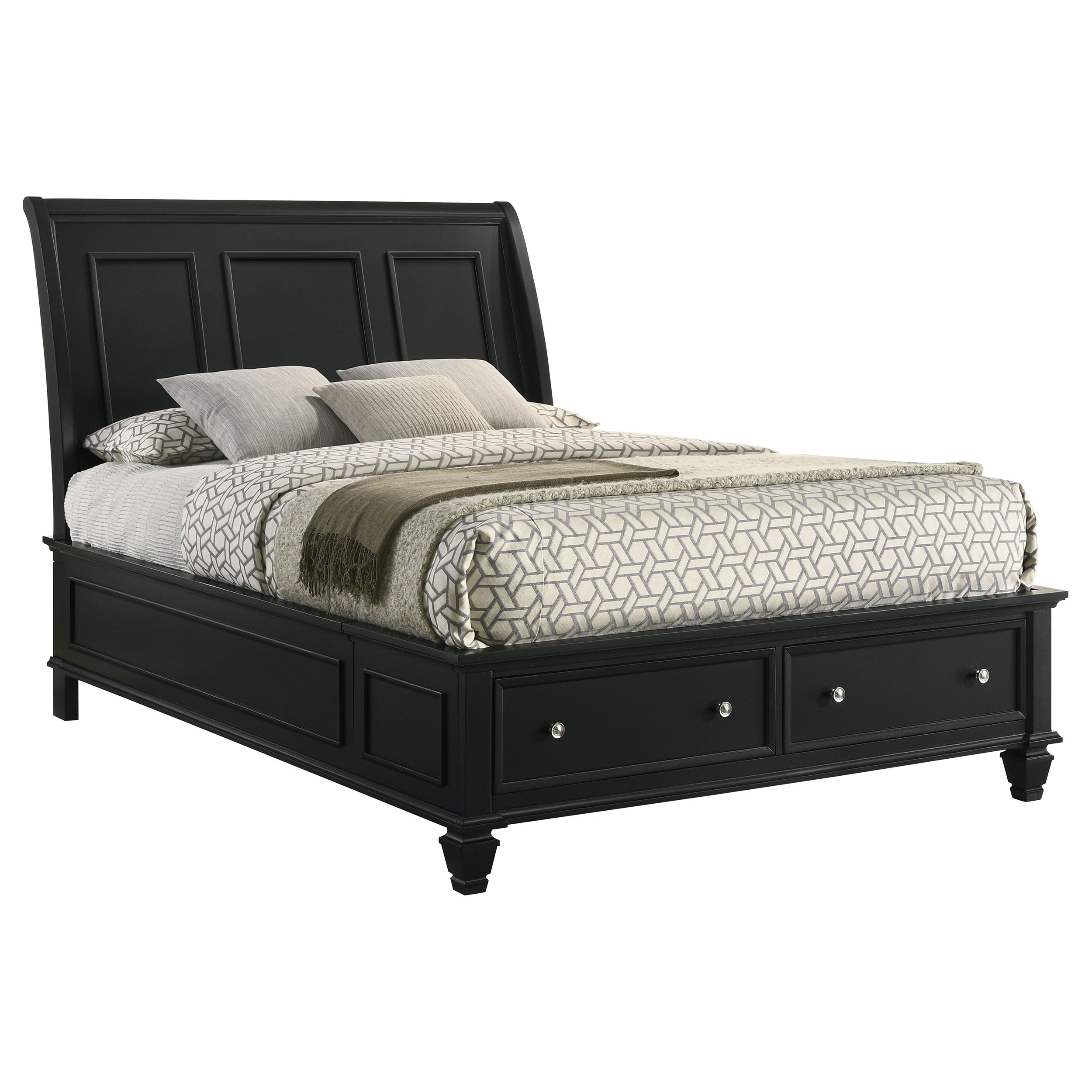 Coaster Sandy Beach Storage Sleigh Bed Black Cal King