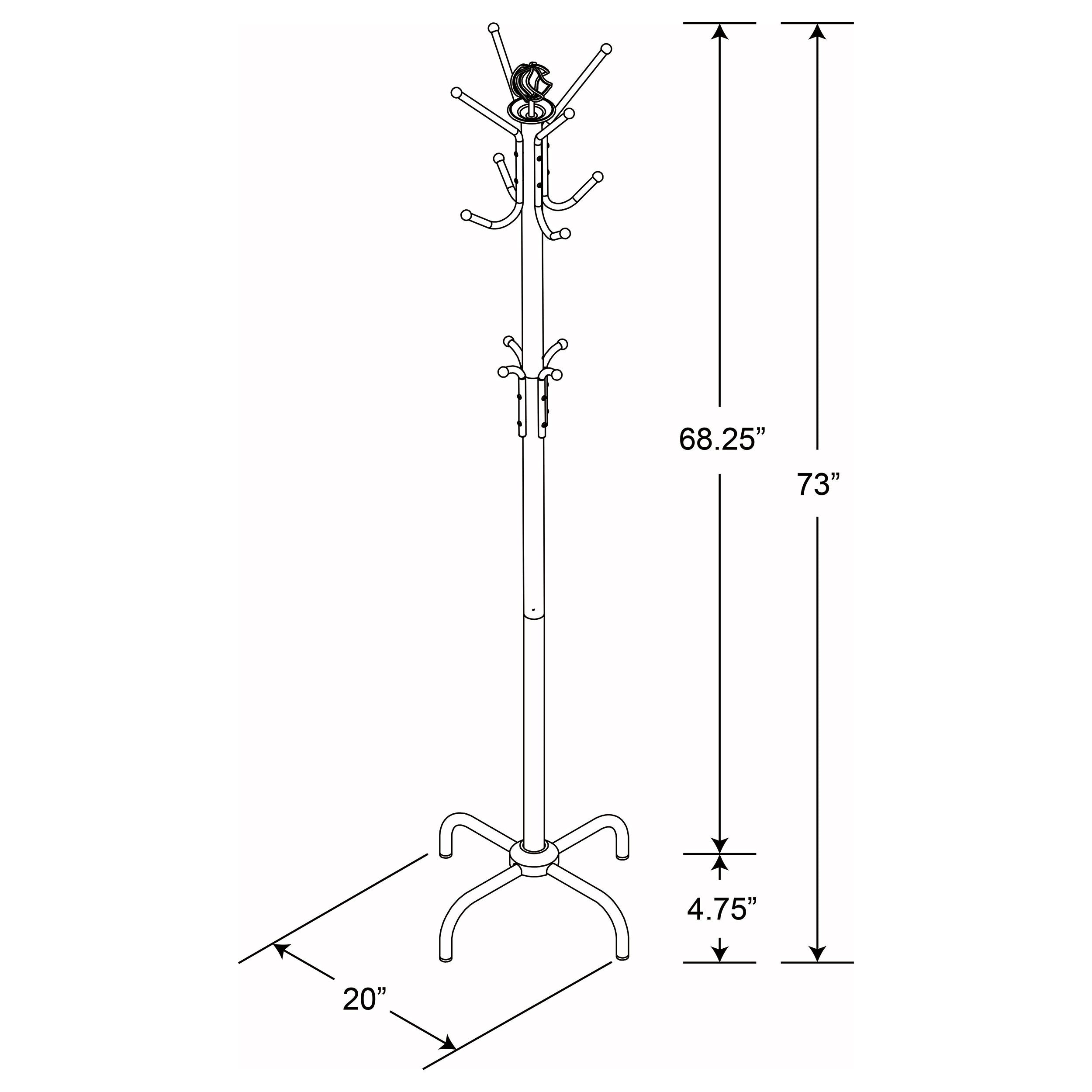 Coaster Collier 12-hook Coat Rack Black Default Title