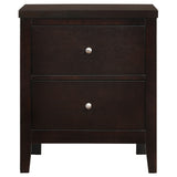 Coaster Carlton 2-drawer Rectangular Nightstand Cappuccino Default Title