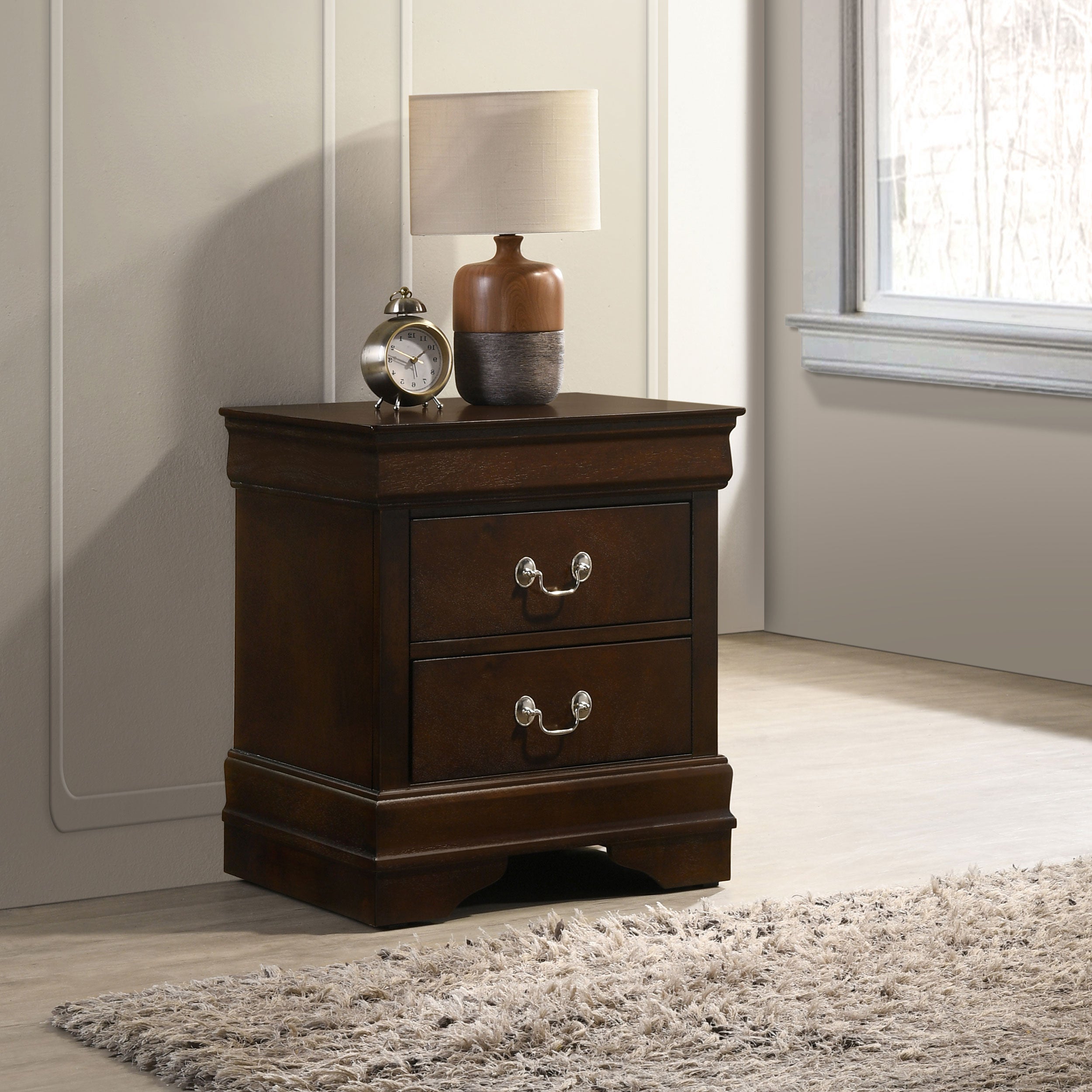 Coaster Louis Philippe 2-drawer Nightstand Cappuccino Default Title