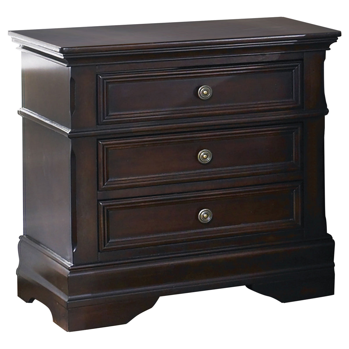 Coaster Cambridge 3-drawer Rectangular Nightstand Cappuccino Default Title