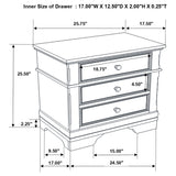 Coaster Cambridge 3-drawer Rectangular Nightstand Cappuccino Default Title