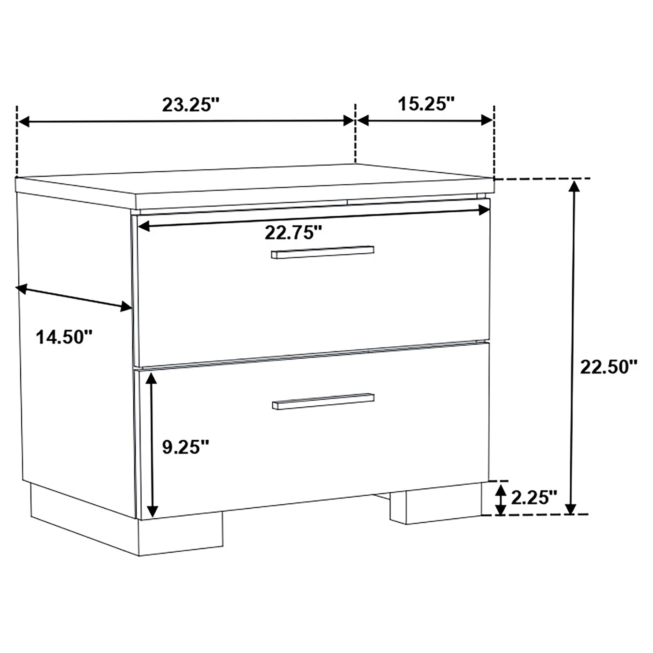 Coaster Felicity Bedroom Set with LED Headboard and Mirror Glossy White Twin Set of 5