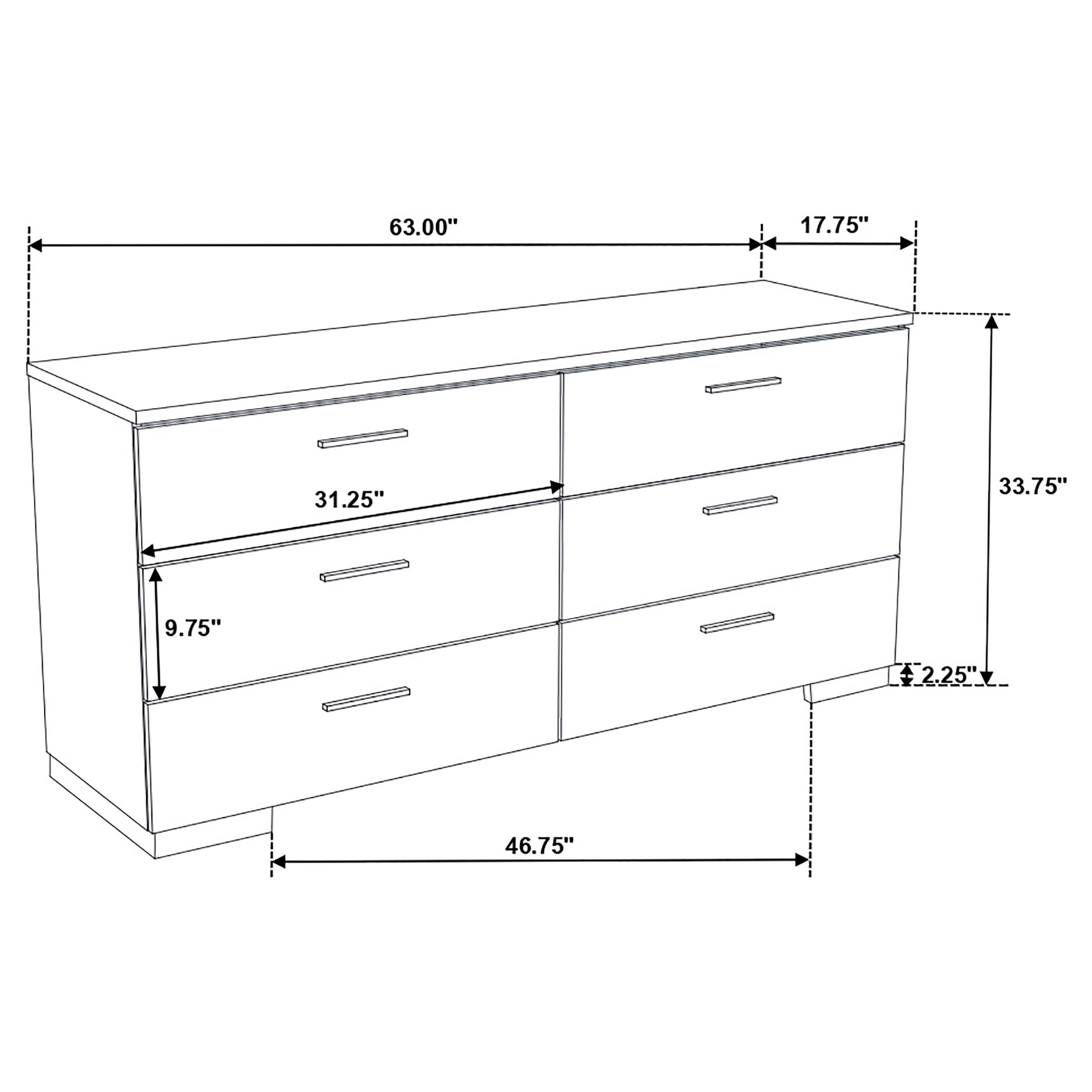 Coaster Felicity Bedroom Set with LED Headboard and Mirror Glossy White Twin Set of 5