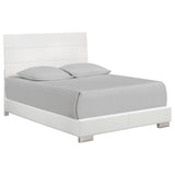 Coaster Felicity Panel Bed Glossy White Eastern King