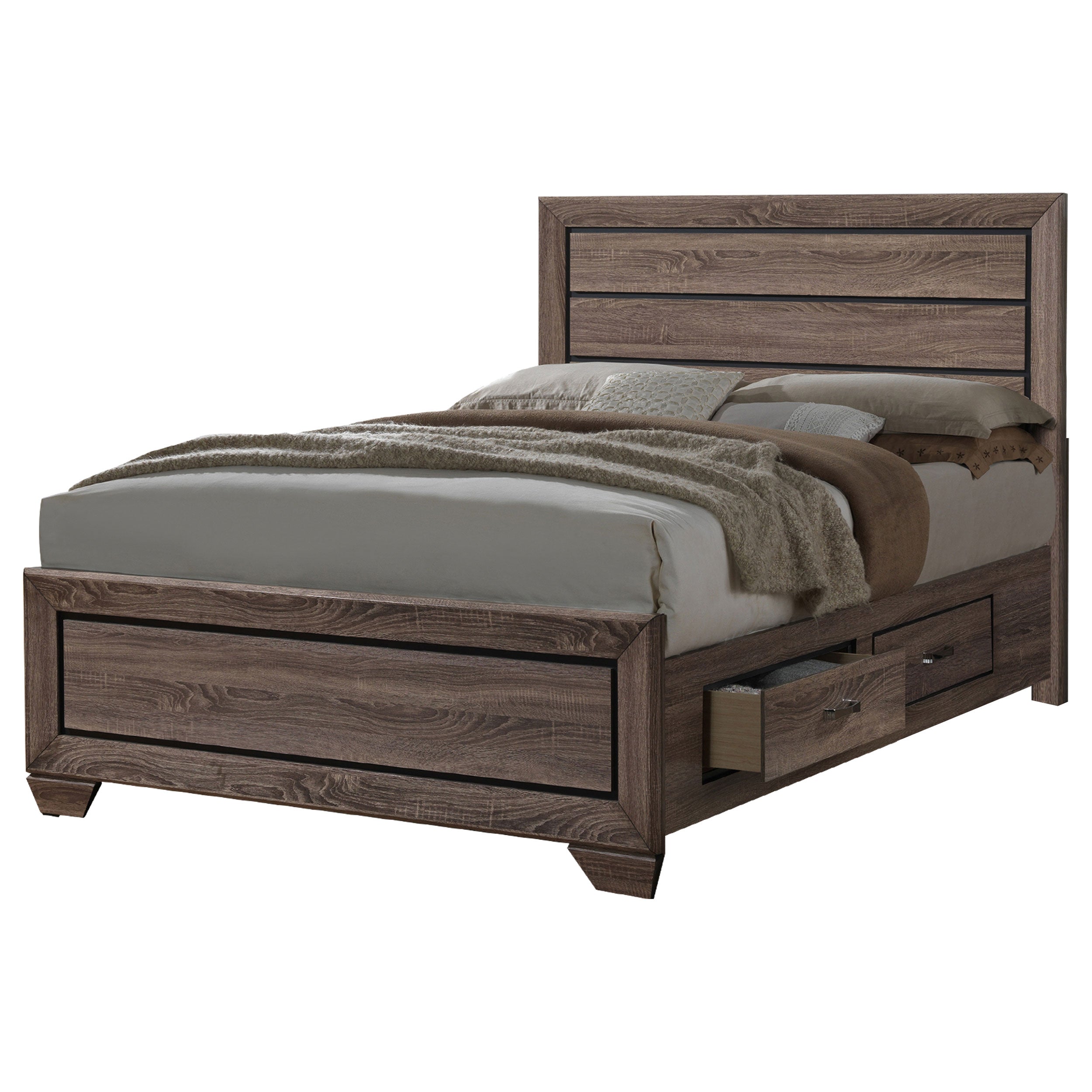 Coaster Kauffman Storage Bedroom Set with High Straight Headboard Cal King Set of 5