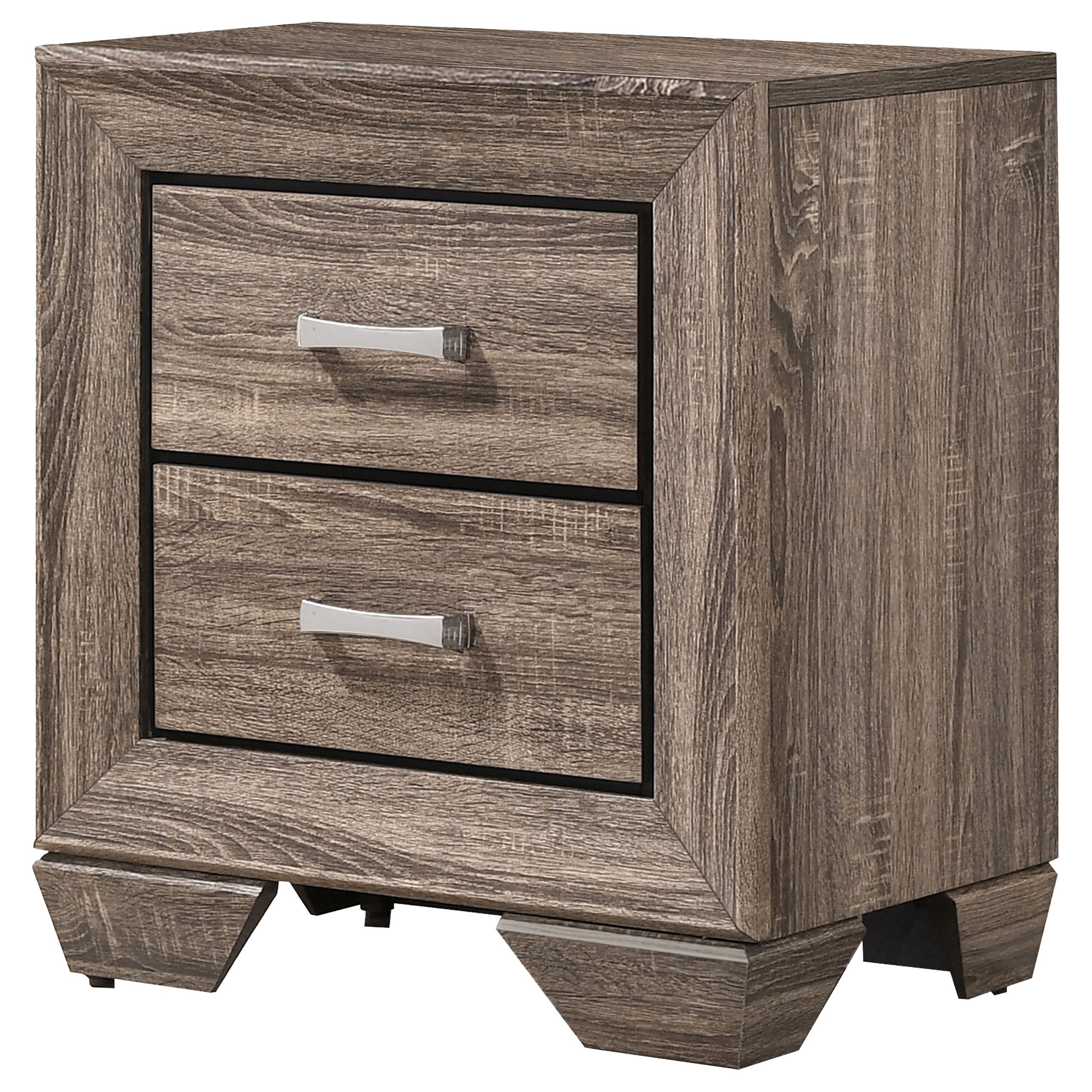 Coaster Kauffman 2-drawer Nightstand Washed Taupe Default Title