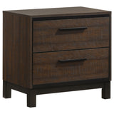 Coaster Edmonton 2-drawer Nightstand Rustic Tobacco Default Title