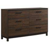 Coaster Edmonton 6-drawer Dresser with Mirror Rustic Tobacco No Mirror