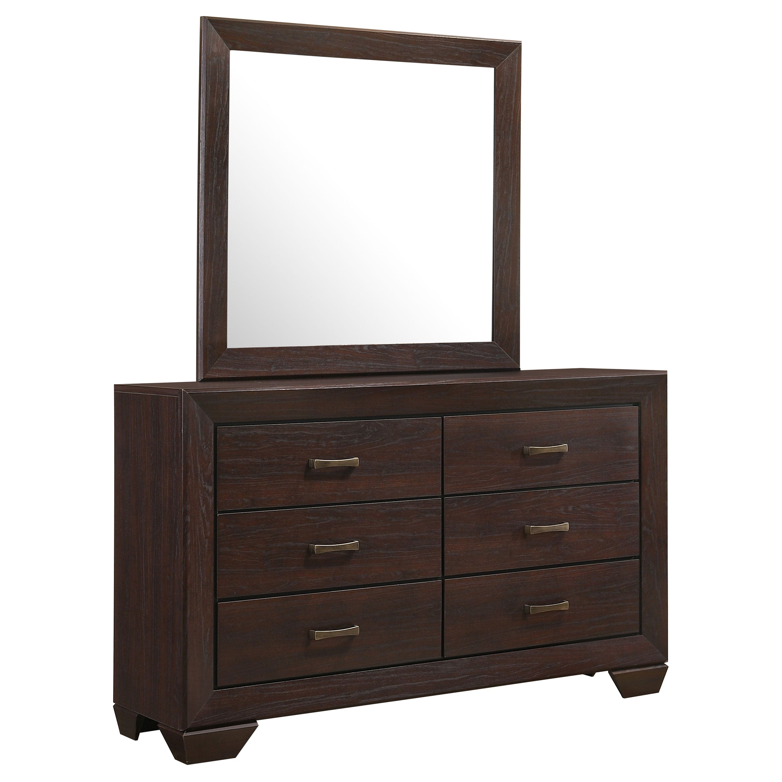 Coaster Kauffman 6-drawer Dresser with Mirror Dark Cocoa With Mirror