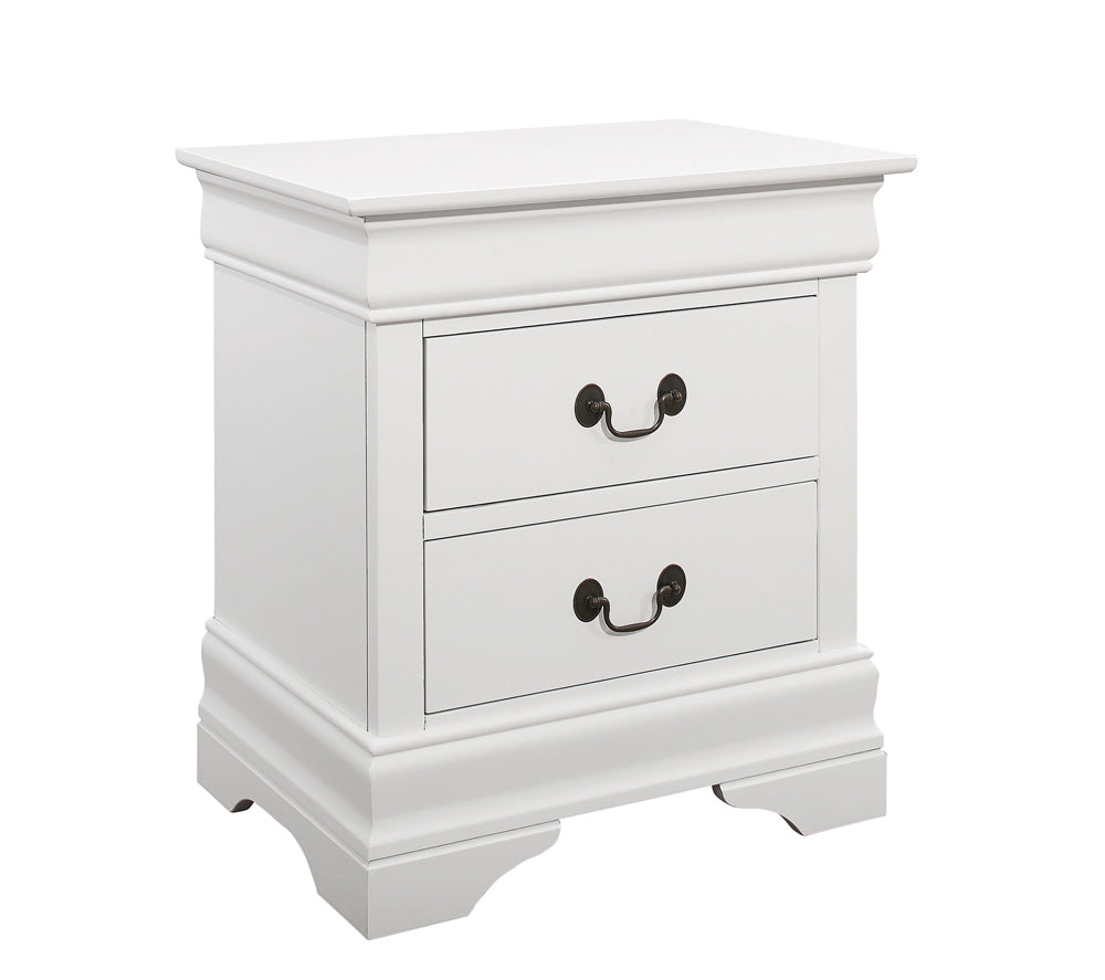 Coaster Louis Philippe 2-drawer Nightstand White Default Title