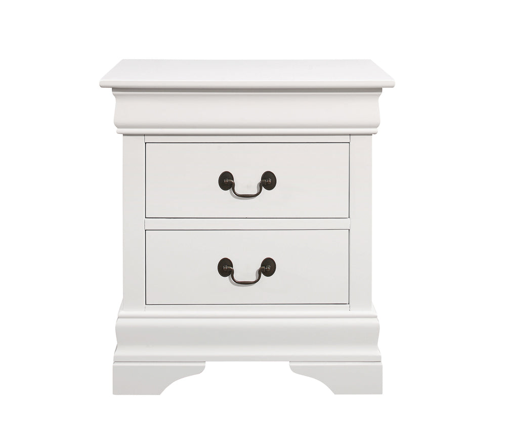 Coaster Louis Philippe 2-drawer Nightstand White Default Title