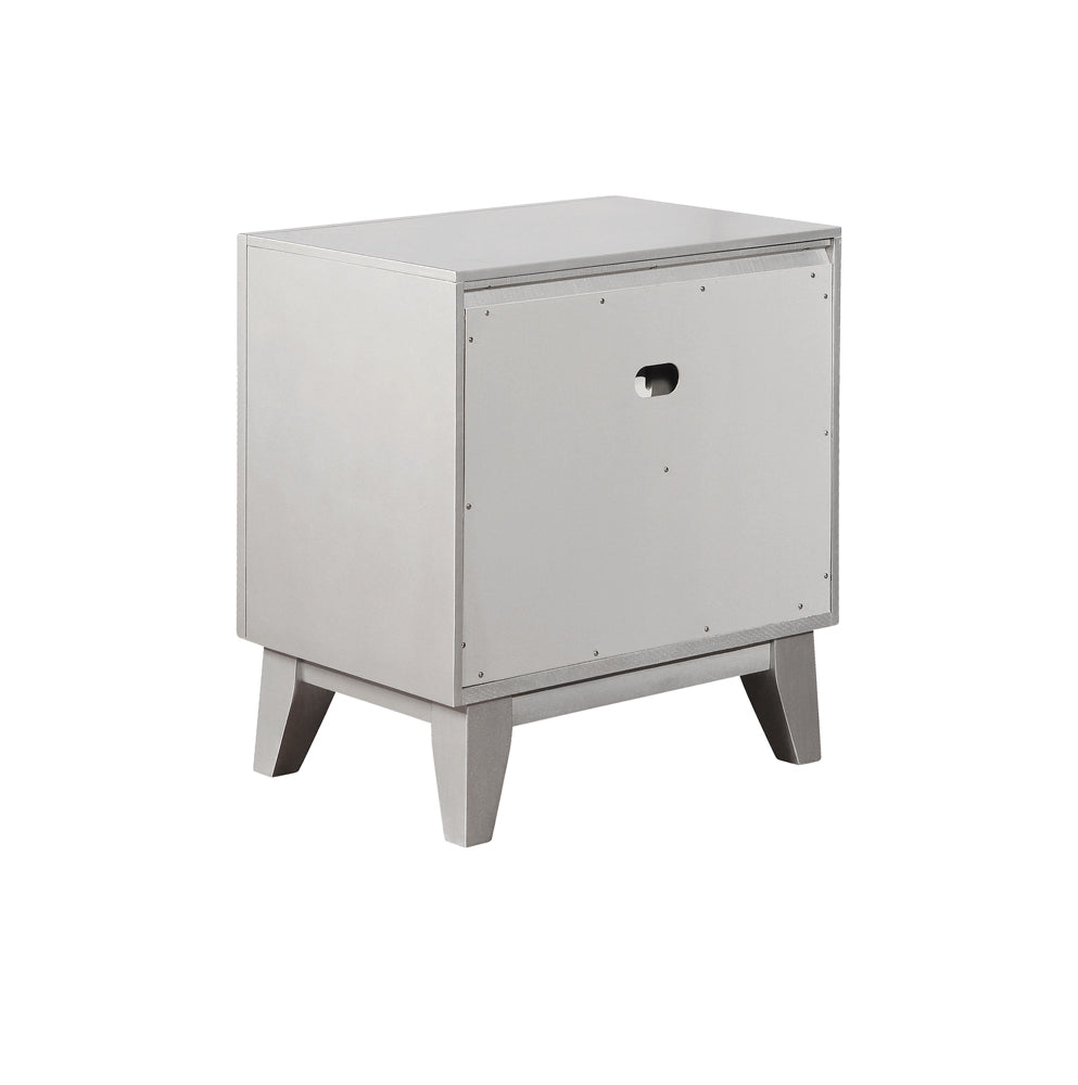 Coaster Leighton 2-drawer Nightstand Metallic Mercury Default Title