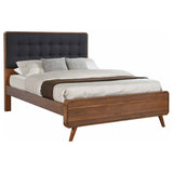 Coaster Robyn Bed with Upholstered Headboard Dark Walnut Eastern King