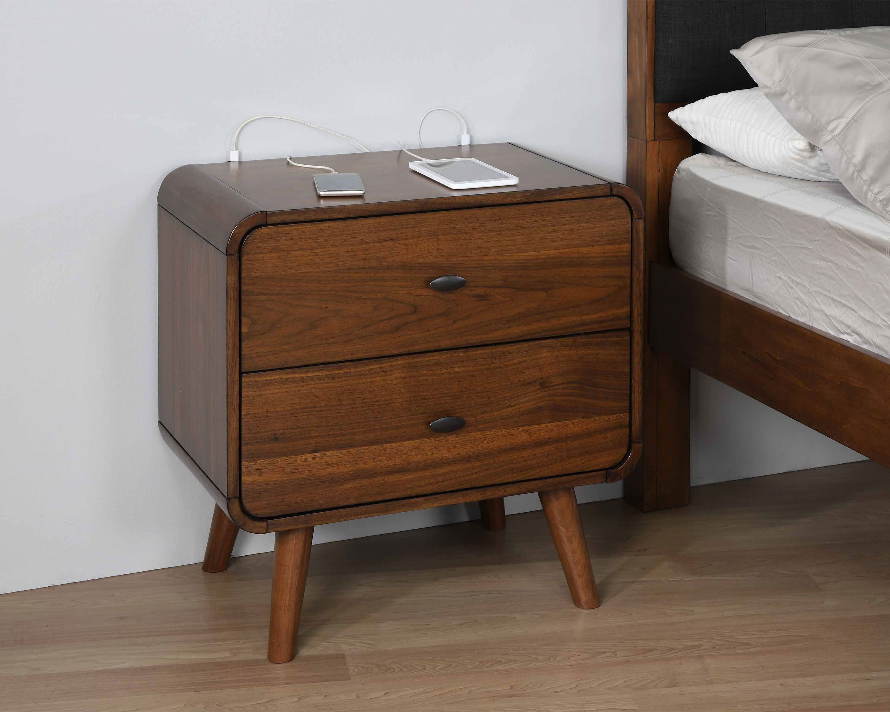 Coaster Robyn 2-drawer Nightstand Dark Walnut Default Title