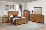 Coaster Brenner Panel Bedroom Set Rustic Honey Queen Set of 4