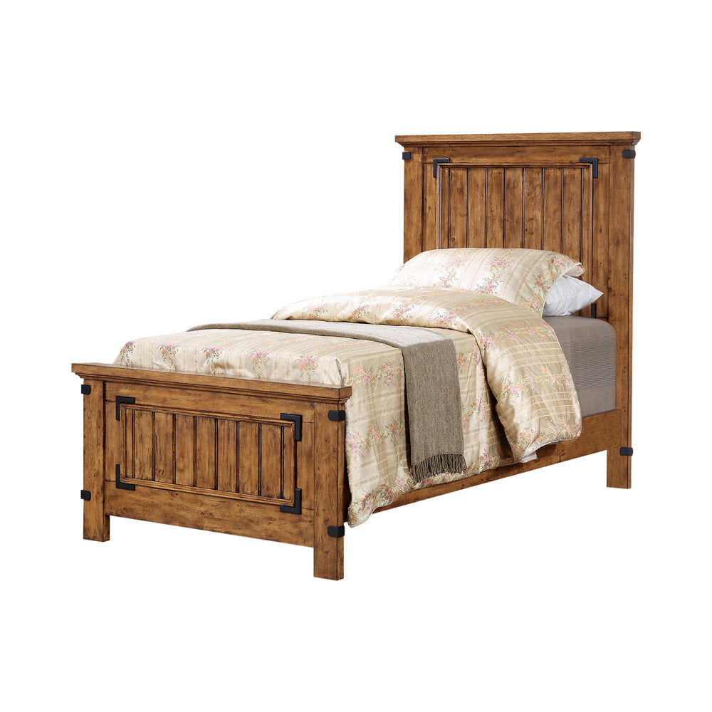 Coaster Brenner Panel Bed Rustic Honey Twin