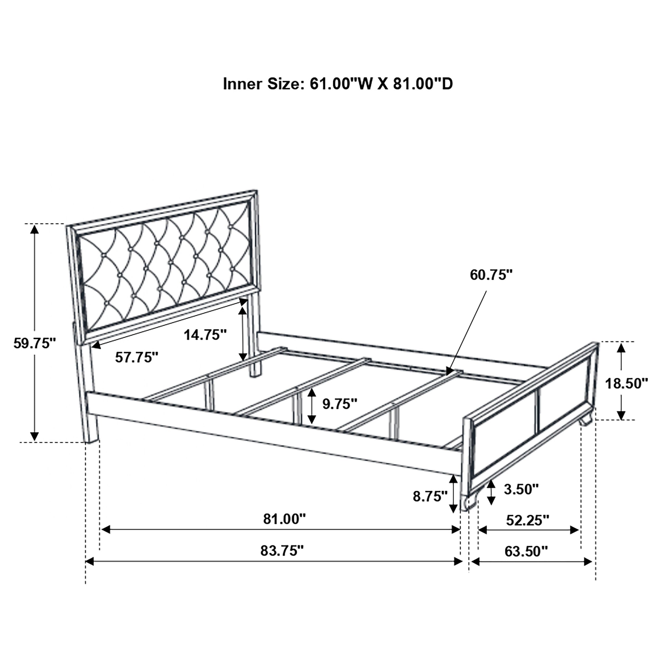 Coaster Beaumont Bedroom Set Metallic Champagne Eastern King Set of 5