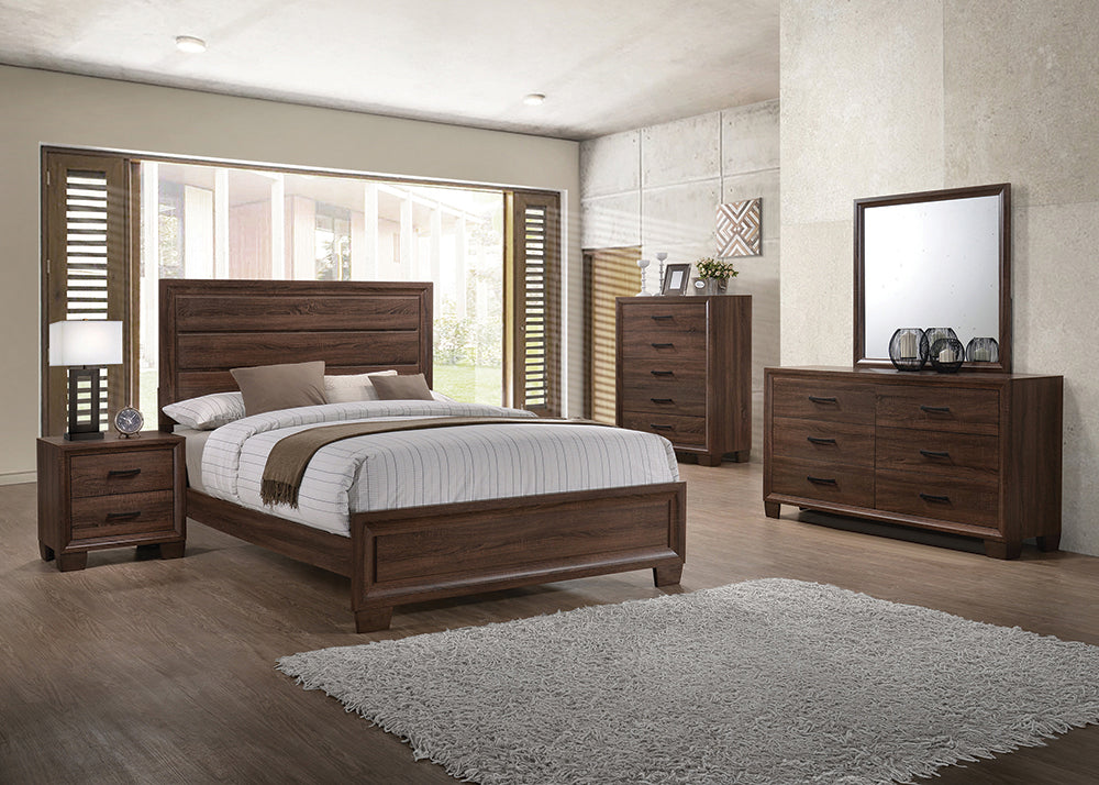 Coaster Brandon Bedroom Set Medium Warm Brown Eastern King