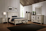 Coaster Franco Storage Bedroom Set Antique White Eastern King Set of 5