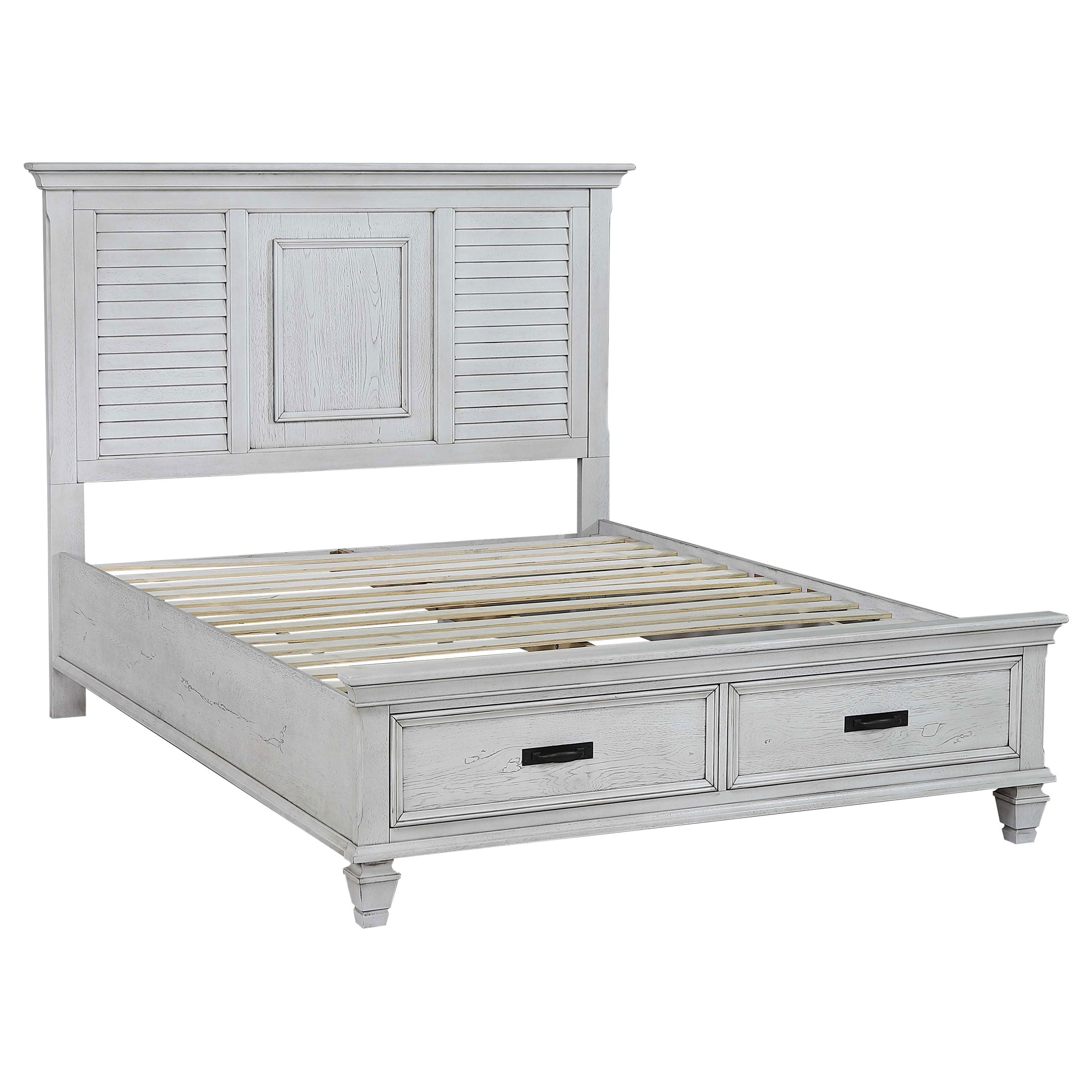 Coaster Franco Storage Bed Antique White Cal King