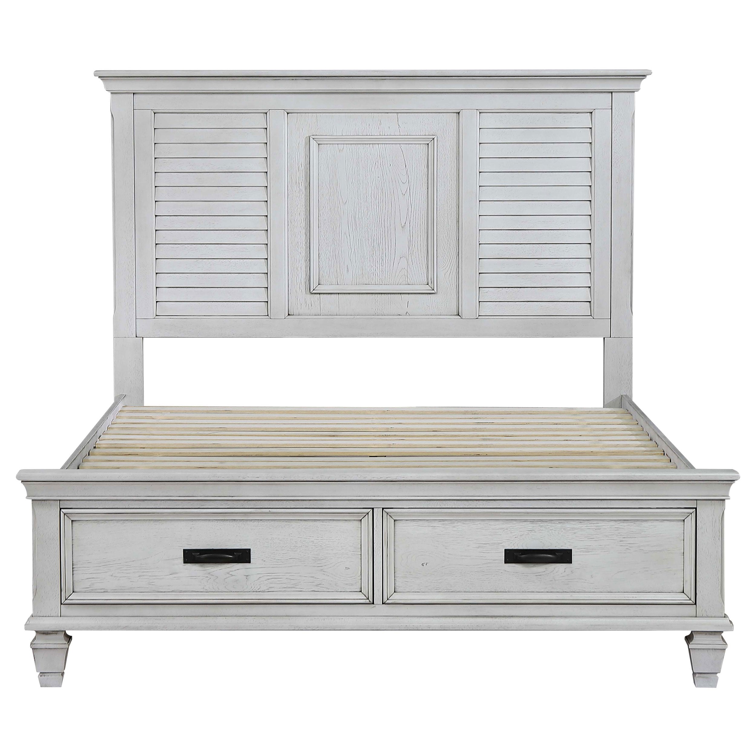 Coaster Franco Storage Bed Antique White Cal King