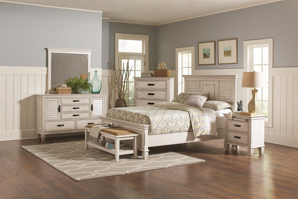 Coaster Franco Storage Platform Bedroom Set Eastern King Set of 4