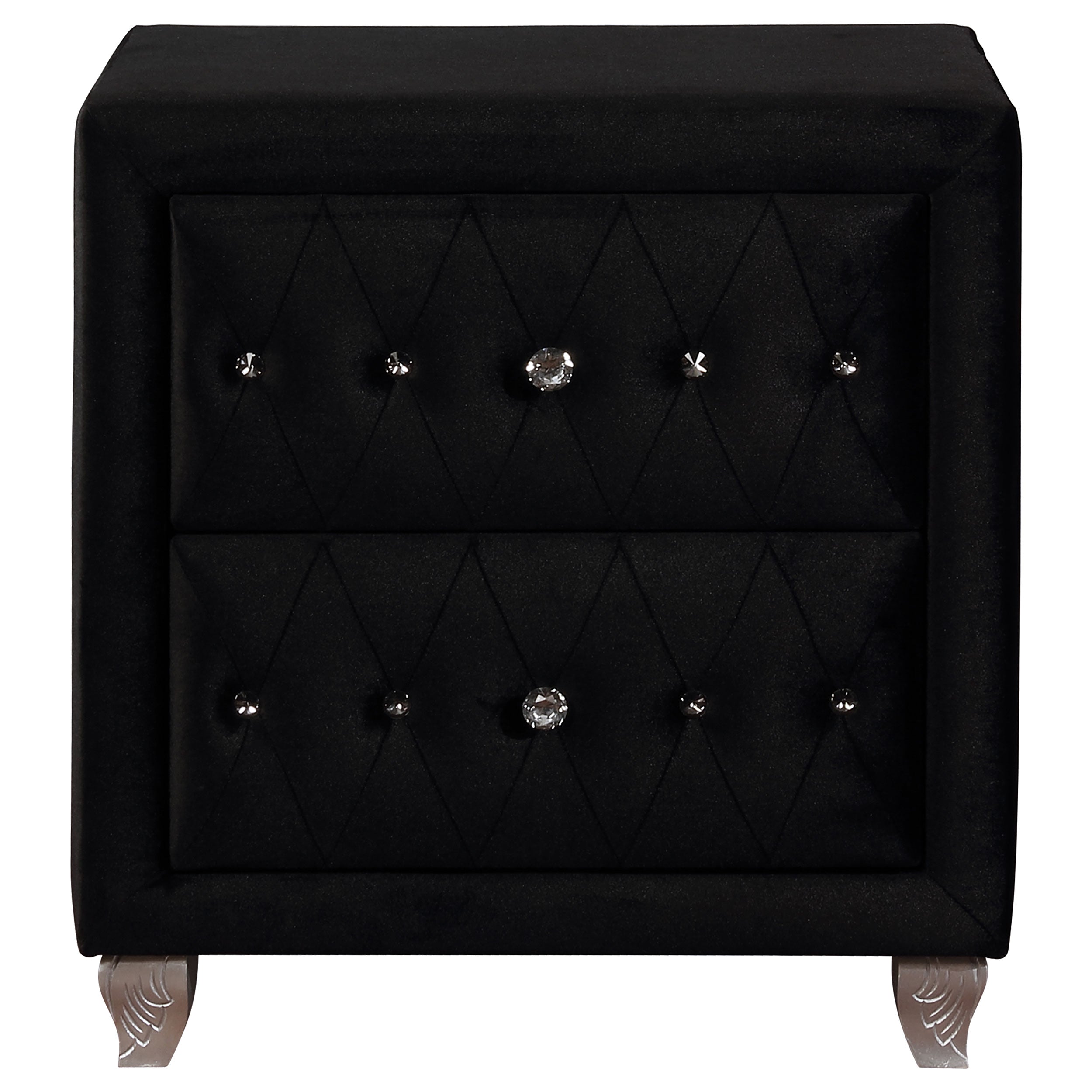 Coaster Deanna 2-drawer Rectangular Nightstand Black Default Title