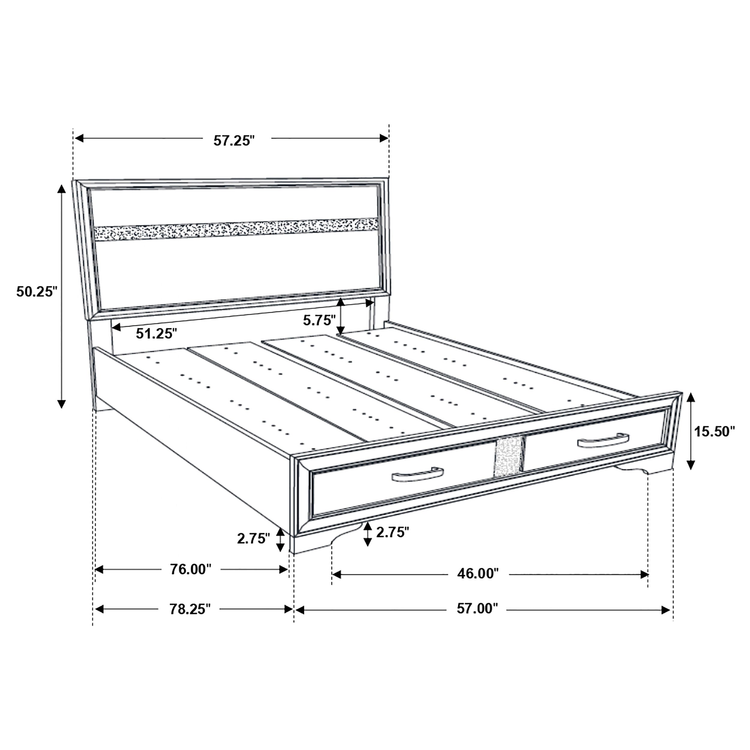 Coaster Miranda Platform Storage Bedroom Set Twin Set of 5