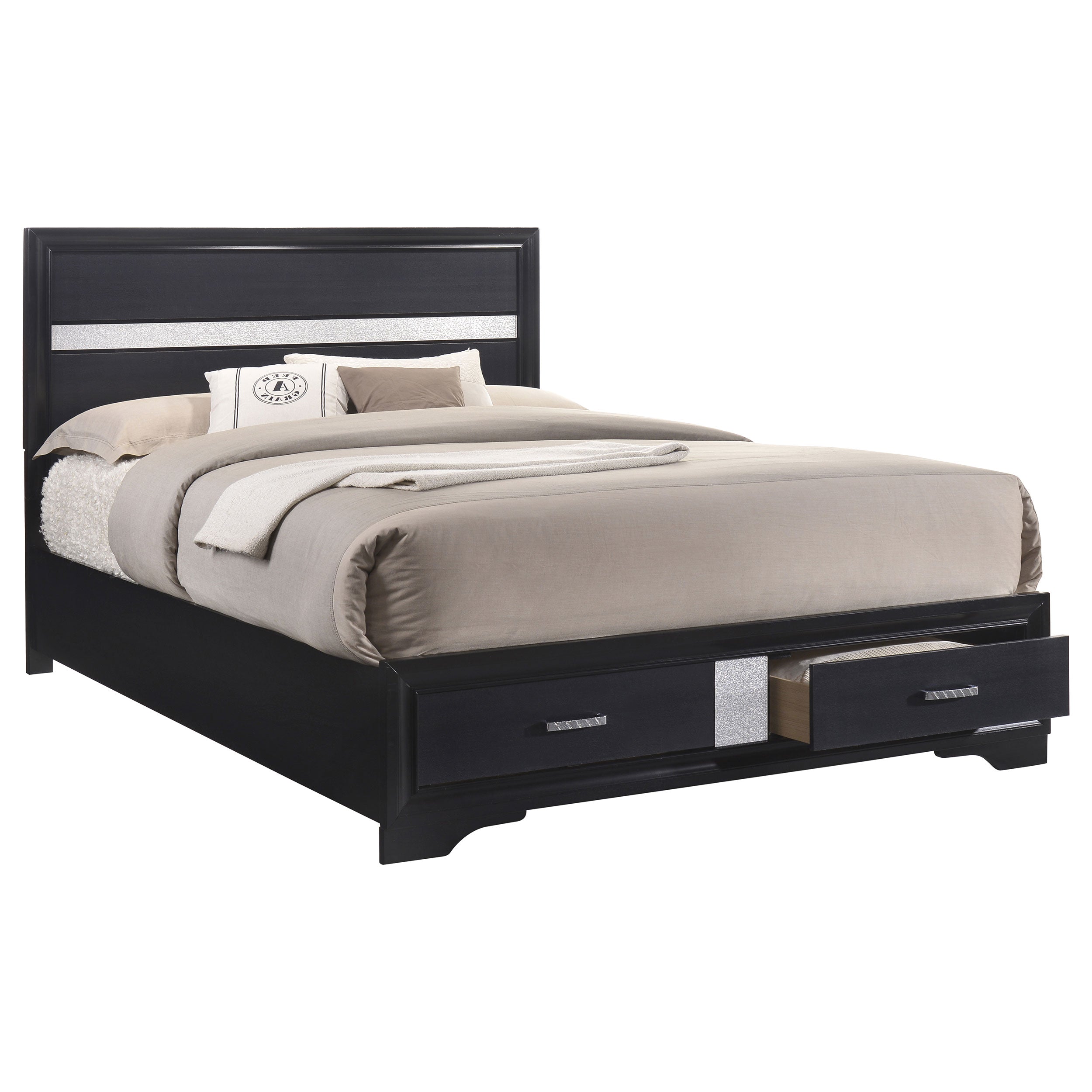 Coaster Miranda 2-drawer Storage Bed Black Eastern King