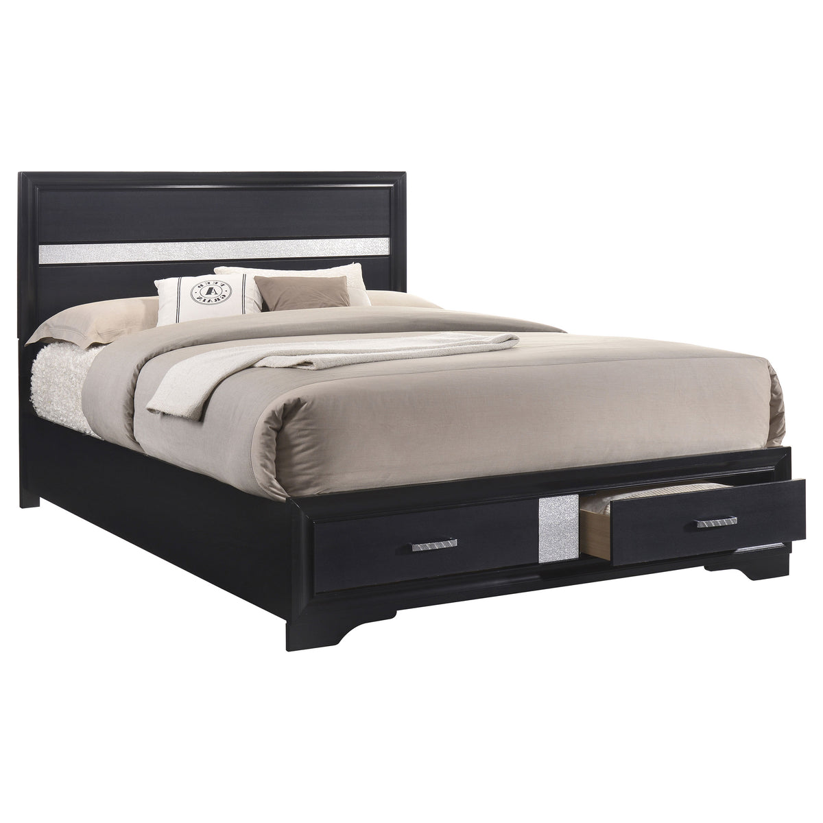 Coaster Miranda 2-drawer Storage Bed Black Eastern King