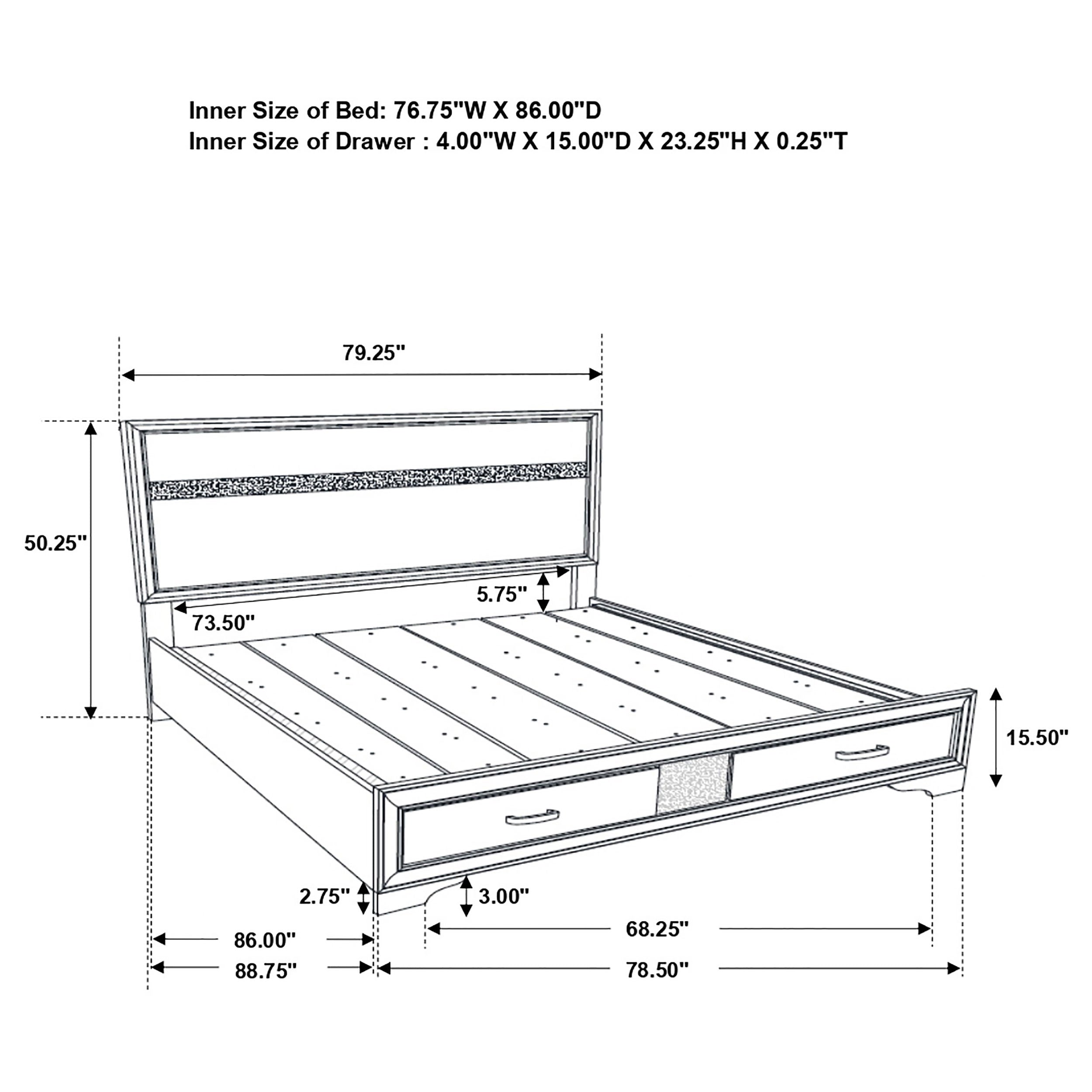 Coaster Miranda 2-drawer Storage Bed Black Twin