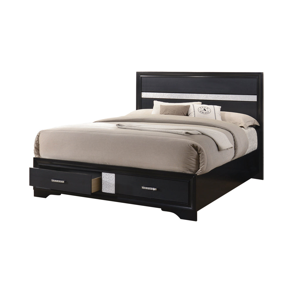 Coaster Miranda 2-drawer Storage Bed Black Cal King