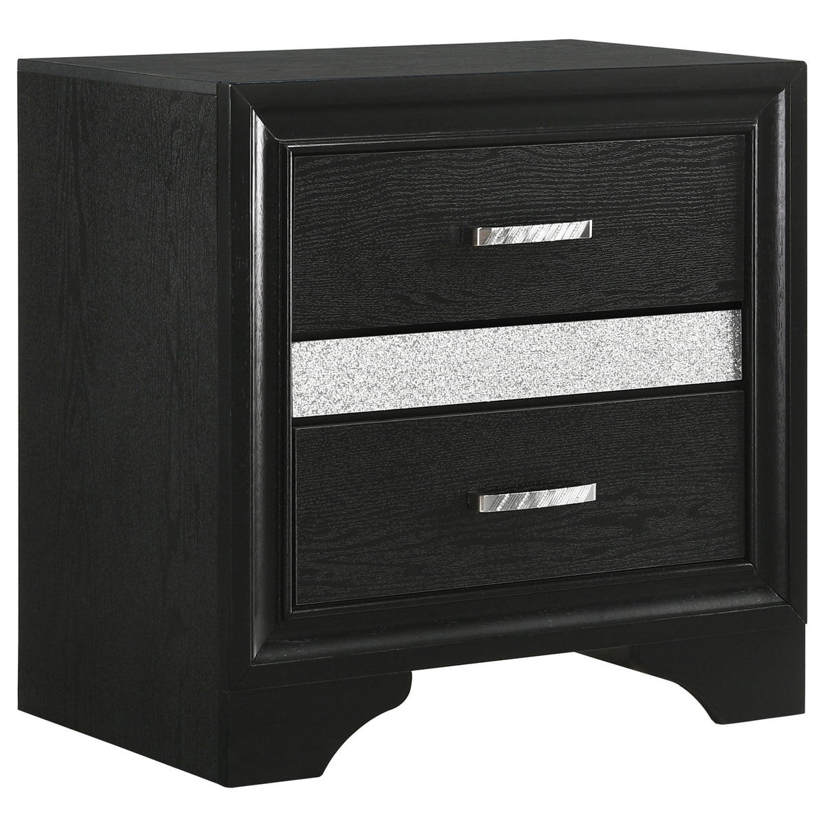 Coaster Miranda 2-drawer Nightstand Tray Black Default Title