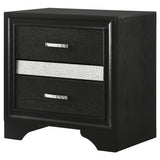 Coaster Miranda 2-drawer Nightstand Tray Black Default Title