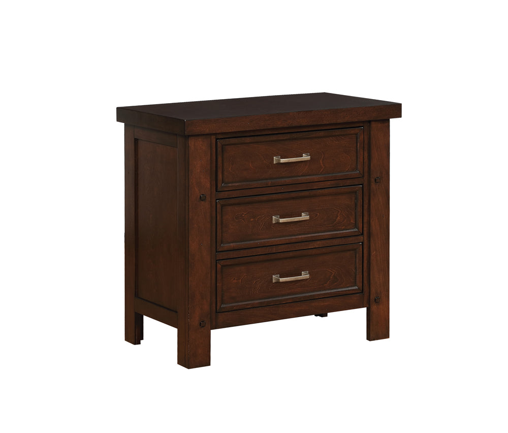 Coaster Barstow 3-drawer Rectangular Nightstand Pinot Noir Default Title