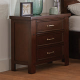 Coaster Barstow 3-drawer Rectangular Nightstand Pinot Noir Default Title