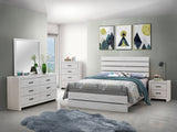 Coaster Brantford Panel Bedroom Set Coastal White Eastern King Set of 4