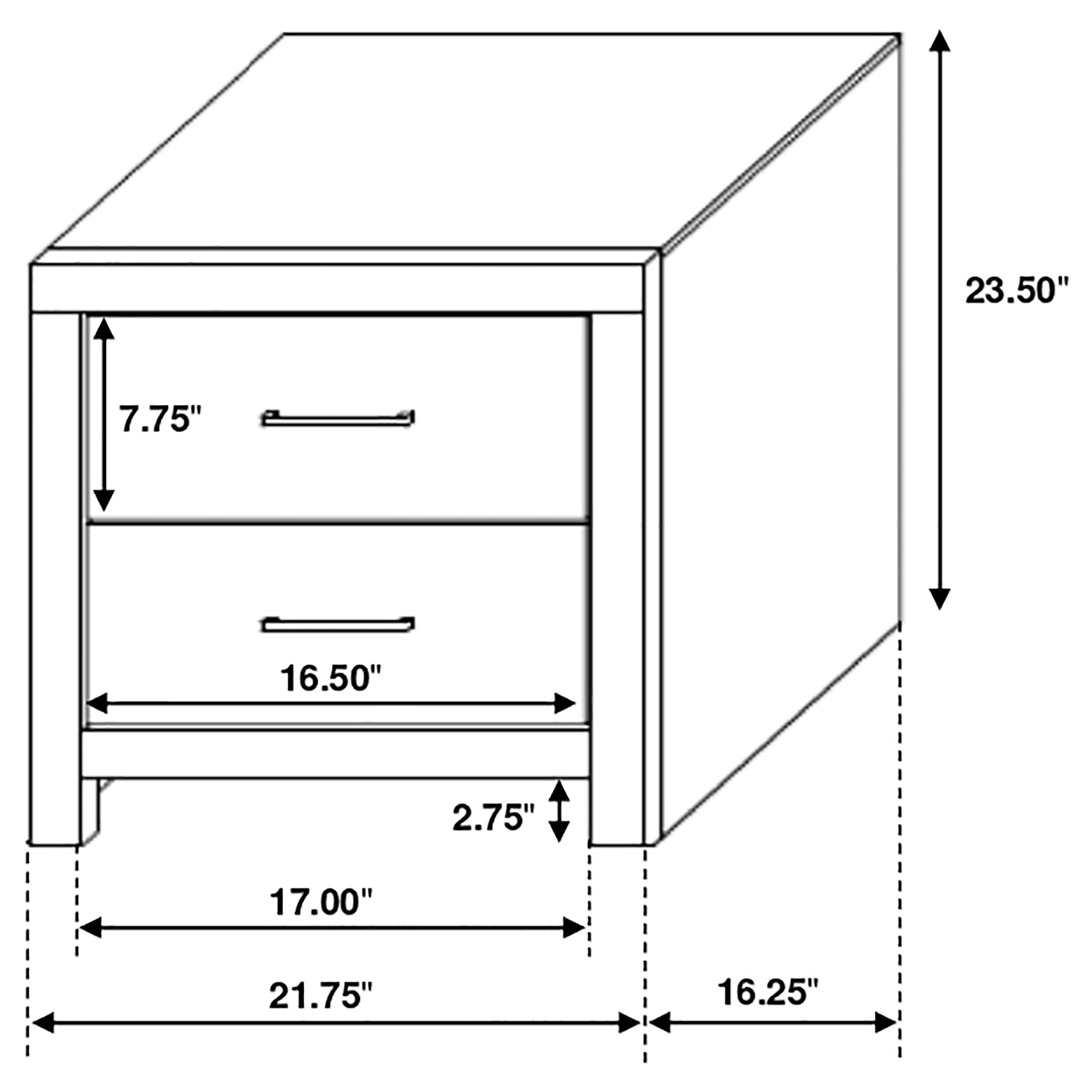 Coaster Brantford 2-drawer Nightstand Coastal White Default Title