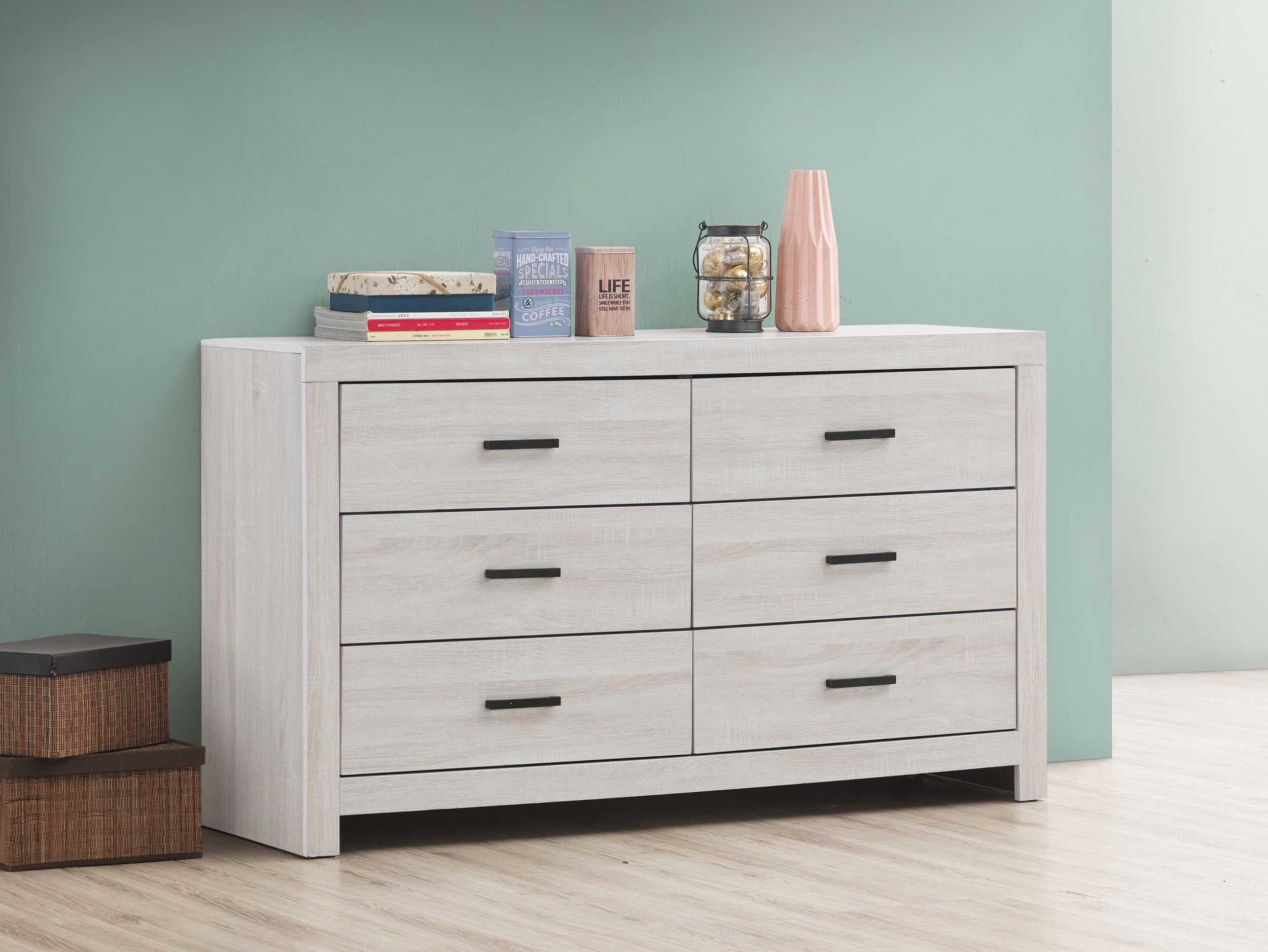 Coaster Brantford 6-drawer Dresser with Mirror Coastal White No Mirror