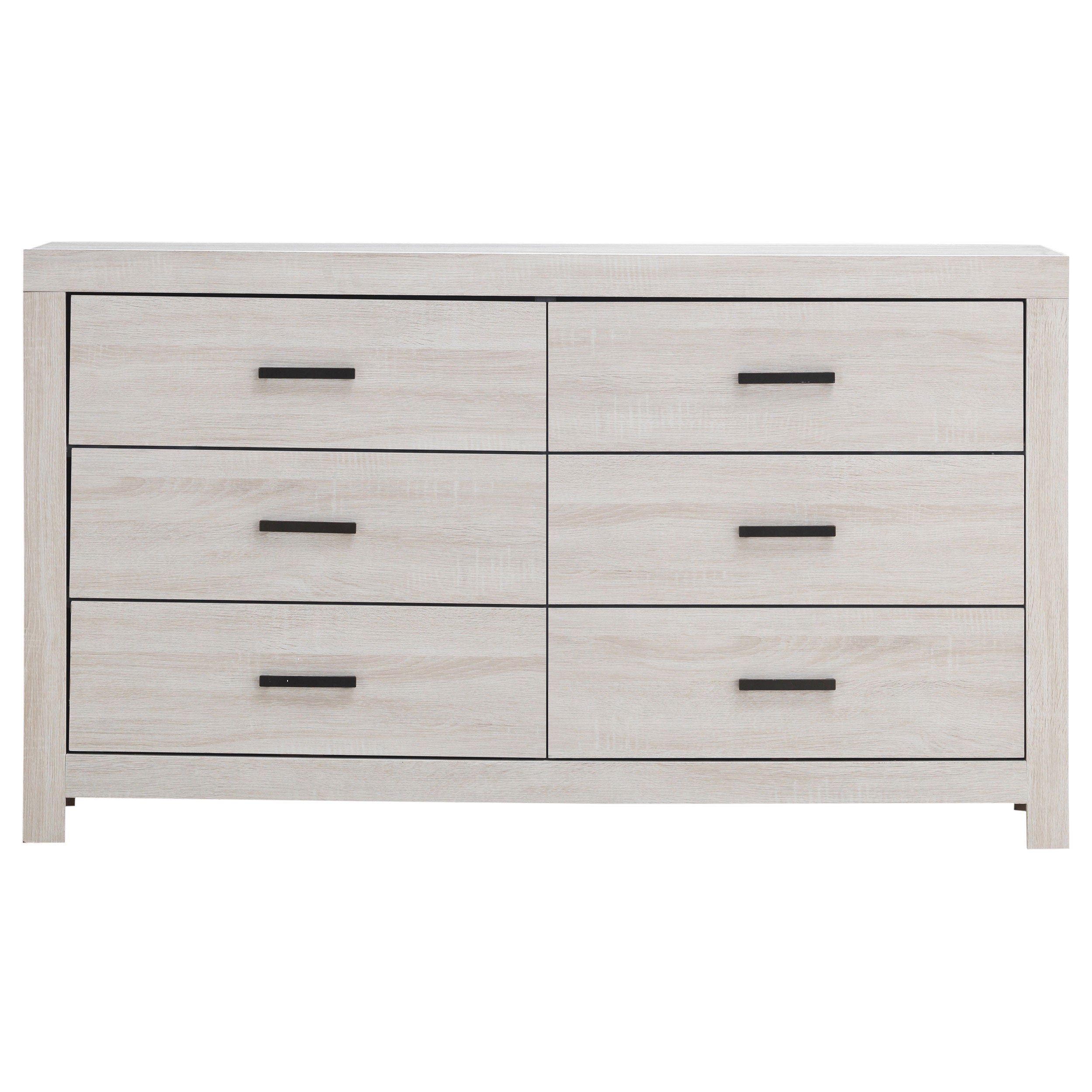 Coaster Brantford 6-drawer Dresser with Mirror Coastal White No Mirror